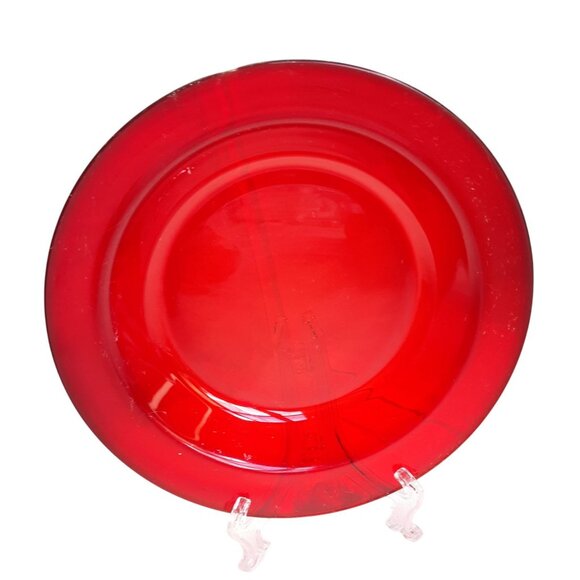 Arcoroc Classique Ruby 4 (Rim) Soup Bowls Red Glass Holidays Xmas Discontinued - Picture 2 of 6